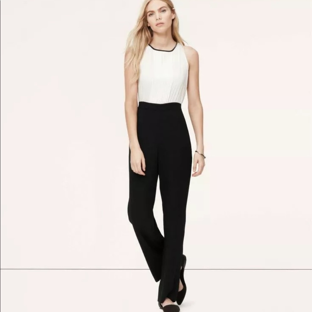 Ann Taylor Loft tuxedo jumpsuit size 10 70N